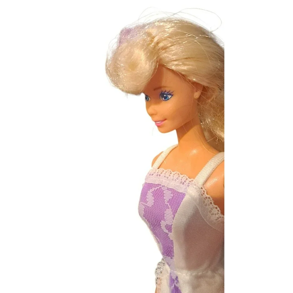 Vintage FASHION‎ Barbie Doll Original Outfit Lavender White Teddy 90s